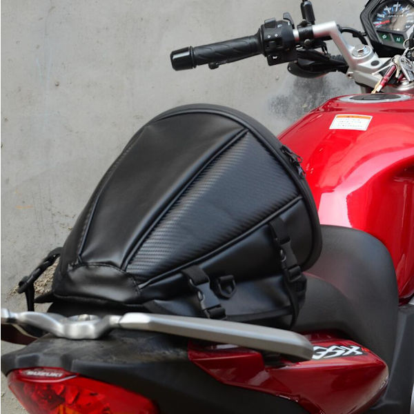 Motorcykel Sadelväska Bakre Säte Pu Läder Motorcykel Bränsletank Väska Multifunktionell