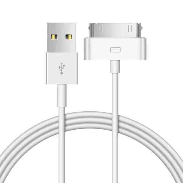 USB-laddningskabel kompatibel iPhone 4 4S 3G 3G 1m Vit