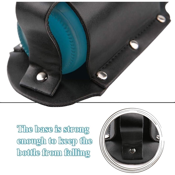 2-pack Ölholster Universal PU-Läder Ölburkshållare, för Standard Ölburkar och Flaskor (Svart)