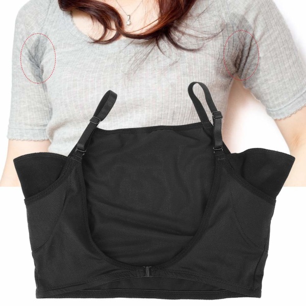 Svettskyddsväst Underkläder Väst, Återanvändbar Tvättbar Armhåla Svett Underarm Svett Absorberande Snabbtorkande Väst(Medium)