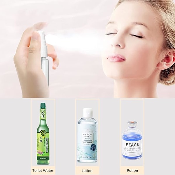 Tomma sprayflaskor, 5 stycken 20 ml sprayflaskor, transparenta tomma sprayflaskor, kosmetiska sprayflaskor, tomma sprayflaskor, tomma flaskor och spray