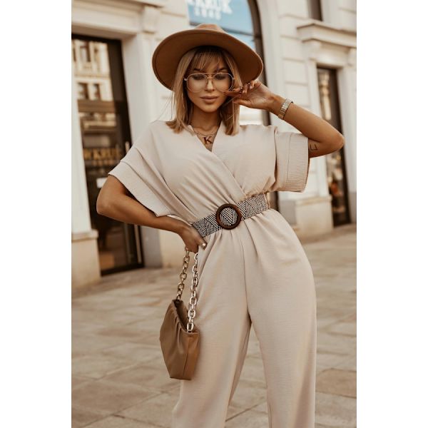 Kvinner Casual Sexy V-hals Glitrende Jumpsuits Lang Ermet Onesie Løs Bukser P