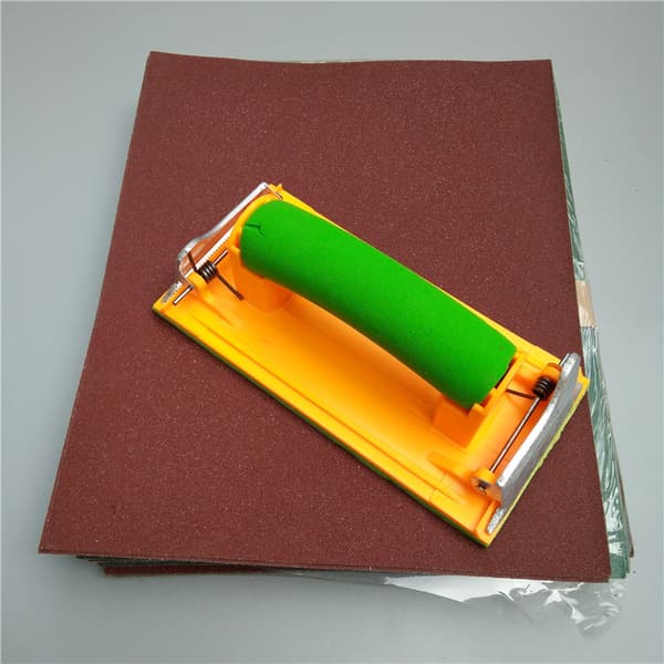 Handslip med svampgrepp Slipblock för sandpapper, Gröna handtag 8,5