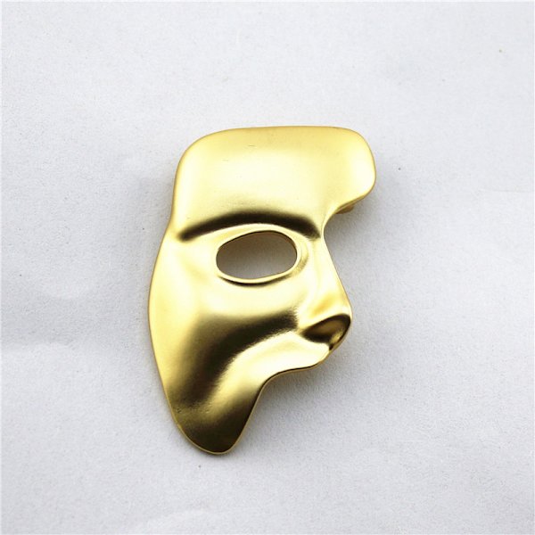 Pin - Half Face Gold Phantom Mask