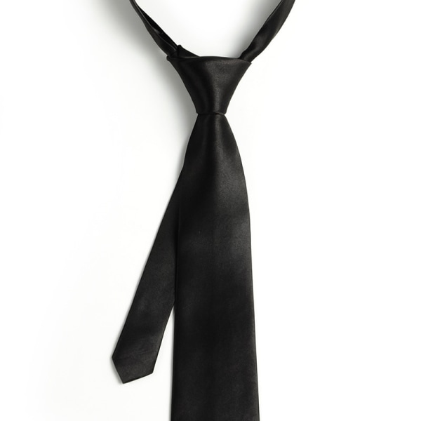 Mænds slips Solid Pure Color Plain Formal Black Slips til mænd