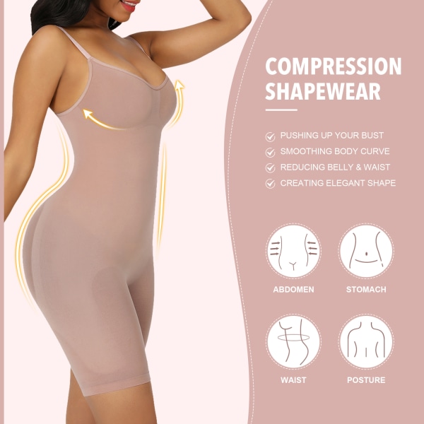 Sømløs Shapewear for kvinner Magekontroll Body Shaper Komfortabel for kvinner U
