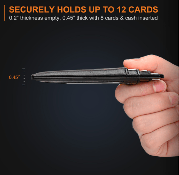 Slim Minimalistisk Framficka RFID-blockerande Äkta Läderplånböcker för Män