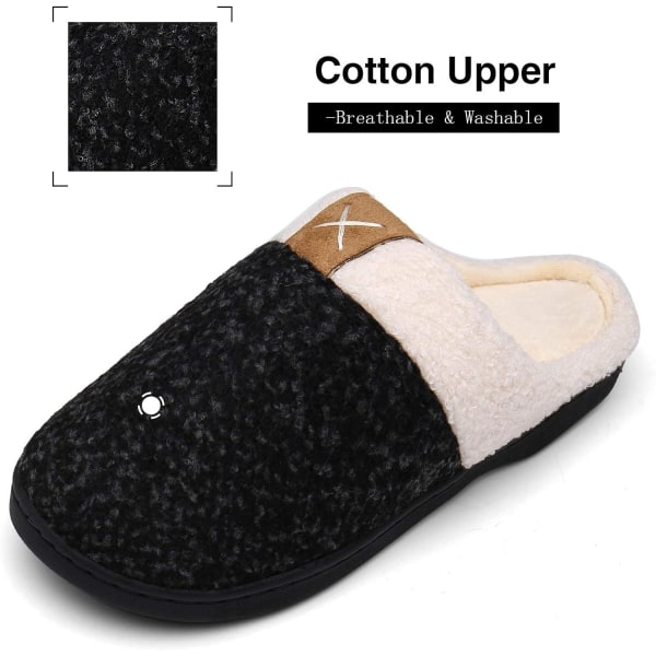 (S)Slipper Men Women Winter Slippers Memory Foam Plush Warm Home Slippers Non-