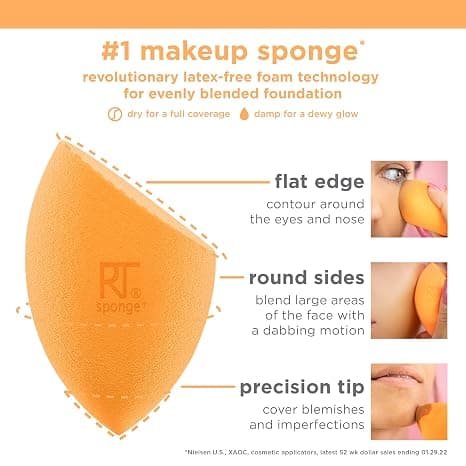 Komplexionssvamp, Beauty Sponge för Makeup Blending och Foundation Applica