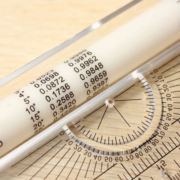 Parallel Drafting Ruler Rolling Ruler med Vinkelmåler Plast Ruler Drafting Tool til Ingeniør