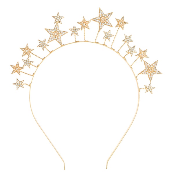 Rhinestone Stars, Glitter Hodebånd, Glitrende Stjerne Tiara Krone Prinsesse Hai