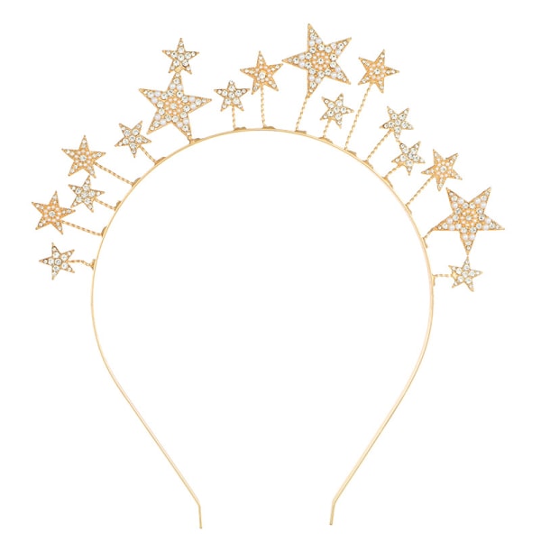 Rhinestone Stars, Glitter pannebånd, Sparkling Star Tiara Kronprinsesse Hai