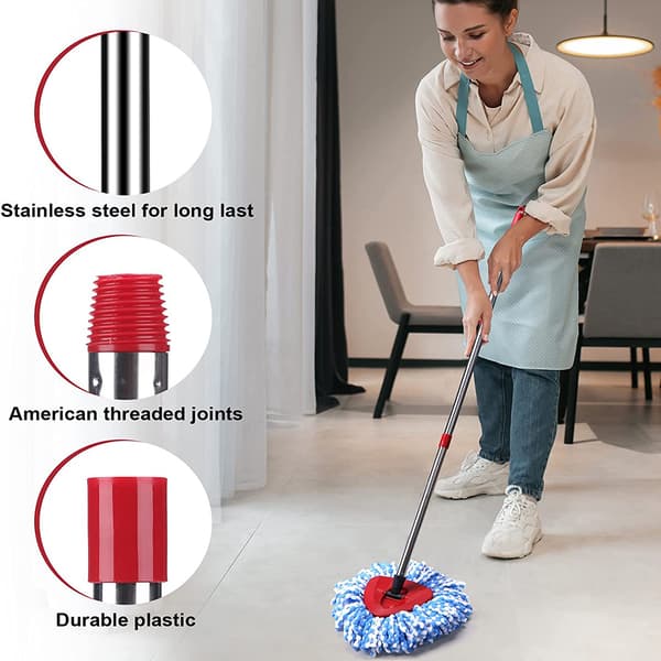 Fiber Mopping Pad, Miljøvennlig 4PCS Effektiv Mopp Kl
