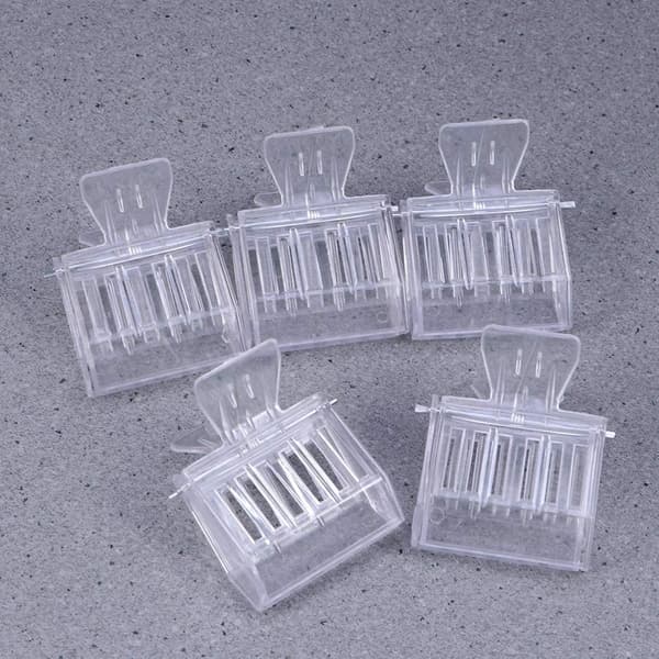 5 stk. Plastikklemmer kompatible Dronningbieburfanger (Transparent) Holdbar