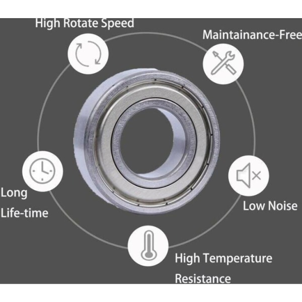 20 stycken 608 ZZ kullager, 608ZZ metall dubbelskärmad miniatyr djup spår skateboard 3D-skrivare kullager (8 x 22 x 7 mm)