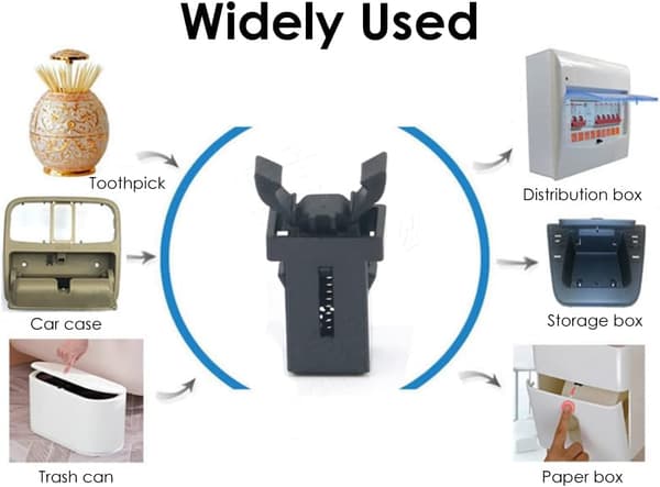 Touch Lid Bin Lock, Plastersättningsspännen, Bin Lock Catch, Ersättningsbehållare Spänne, 10 Par Touch Lid Bin Latch Lock, Svart
