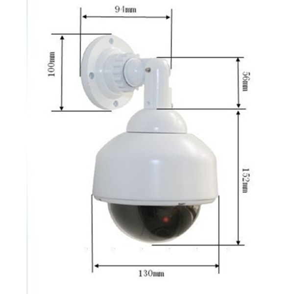 1 X Fake Dummy Security CCTV-kamera Vattentät IR LED blinkande ljus Flashi