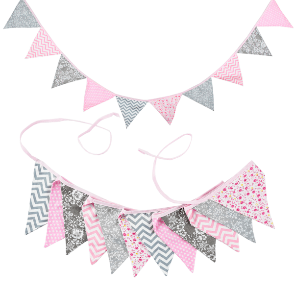 3,2 m Girlang med Vimplar, Vintage Triangel Banner Dekoration för Bröllop, Födelsedagsfest, Jul, Halloween