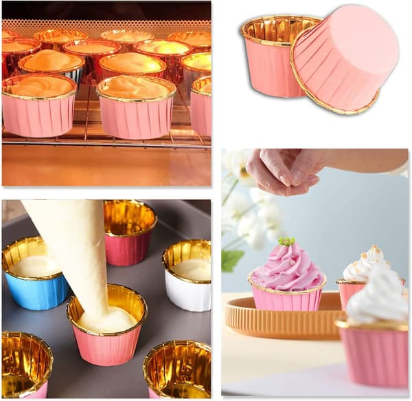 Förpackning med 50 pappersmuffinsformar, muffinsformar, non-stick muffinsformar