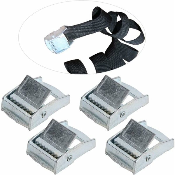 4 stk sinkspenner i sinklegering for tunge lastestropper, fastspenner for lastestropper