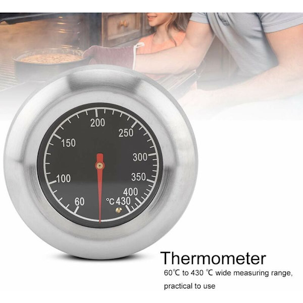 Grilltermometer i rustfrit stål til grill, ryger og grill