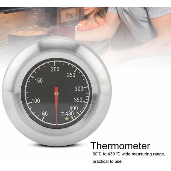 Grilltermometer i rustfritt stål for grill, røyker og grill