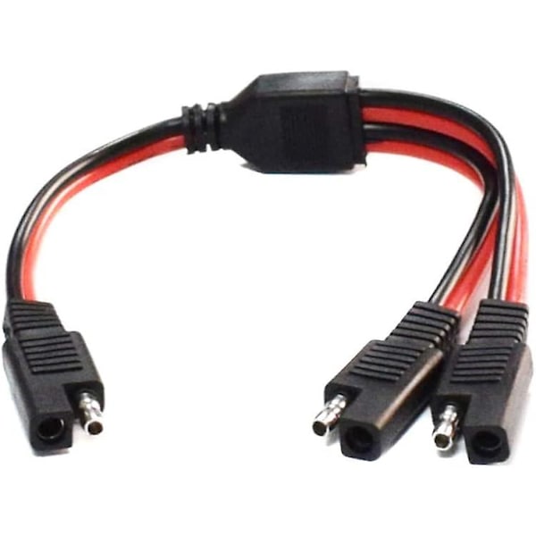 1 till 2 Splitterförlängningskabel, 14awg Strömadapter Sae-kontakt Solpanel Sp