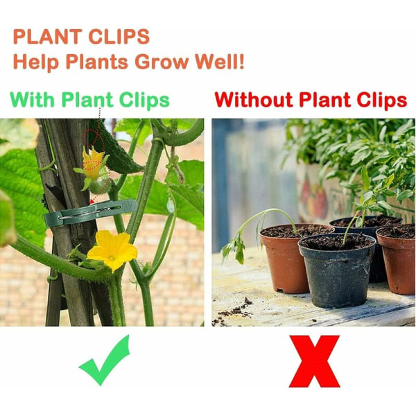 Hagesupportklips for planter, støtteklemmer for søte planter og blomster 4,5