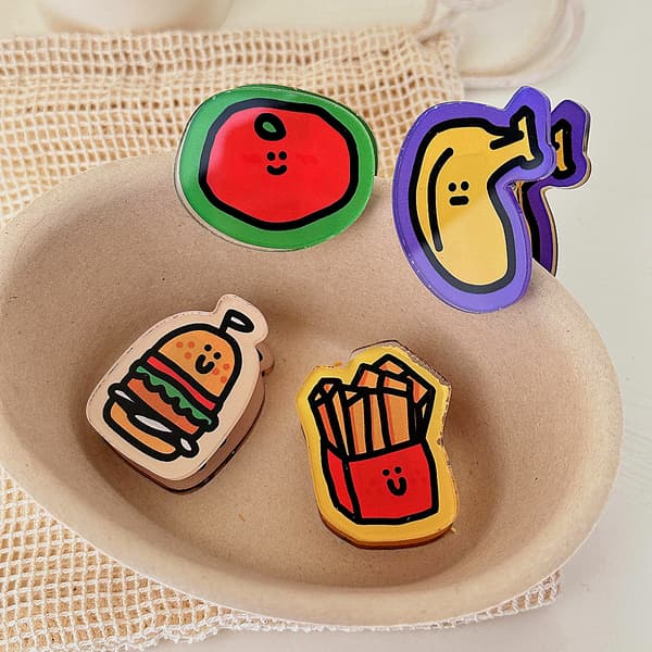 4 stk. Metal Magnet Clips Heavy Duty Memo Note Clips Classroom Decor