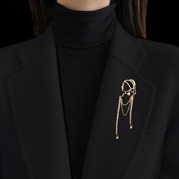 Takki Brossi High End Rintaneula Naisten Pin, Kulta