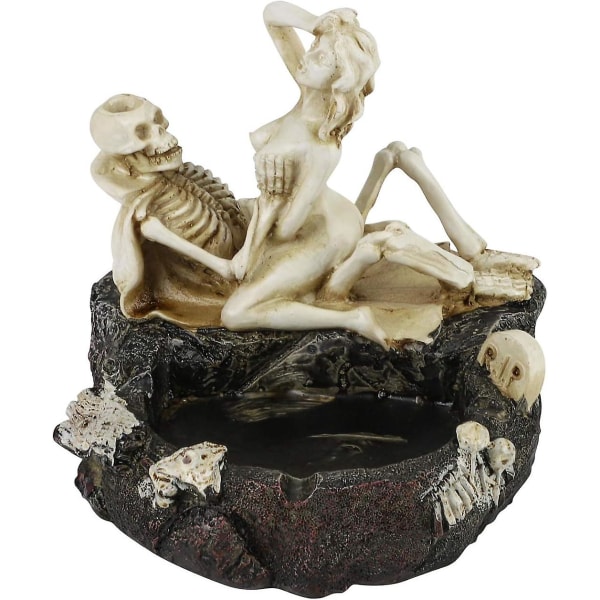 Skull Tuhkakuppi Ornamentti Hartsi Skull Head Koriste Gothic Ash Tra