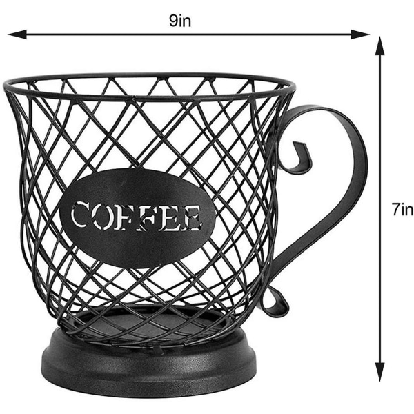 Kaffekopp Kapsel Förvaringskorg, Vintage Kaffeepad Förvaringslåda, Espresso