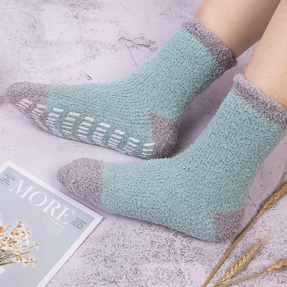 Womens Fuzzy Socks 5 Par, Vinter Varme Bløde Sutsko, Non S