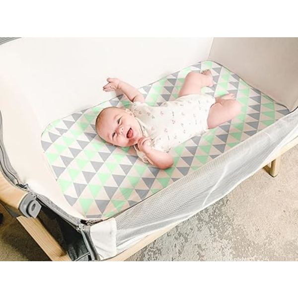Bassinet Lakan – Premium Bassinet Lakan 4-pack Jersey Knit Bomull Vagga Lakan – Bassinet Sängkläder för Standard Storlek Kuddar Vit&Grå