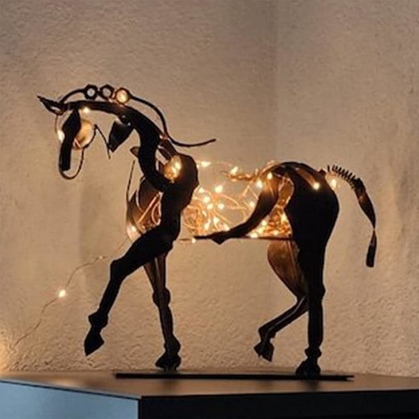Hestskulptur Metalstatue, Moderne, Rustikke Metalstatue Dekoration
