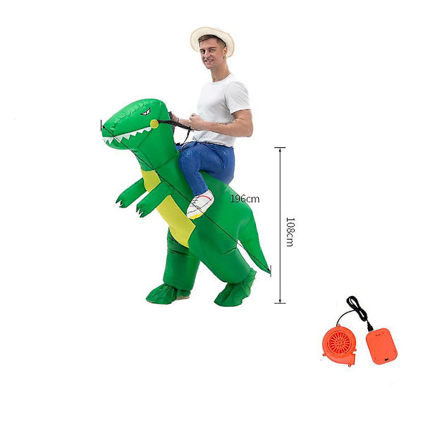 Uppblåsbar Dinosauriedräkt Uppblåsbar Maskeraddräkt T Rex Vuxen För