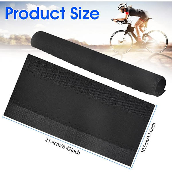 4 kpl Pyörän Runko Suojat Ketjunsuoja Ketjun Tarrat Musta MTB Runko Suoja Pyörän naarmuuntumiselta ja ruostumiselta (20 * 11 cm)
