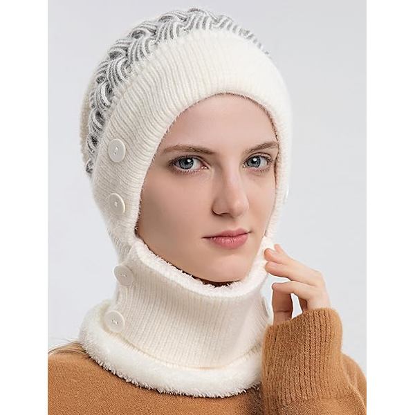 Dametøj Balaclava Vinter Varmt Vinterhue Beanie Halsklæde Vindtæt Multifunktionel Balaclava