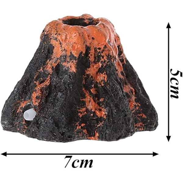 Akvariedekorasjon 2 stykker vulkan akvariedekorasjon akvariedekorasjon harpiks vulkan landskap akvarietilbehør dekorasjon vulkan akvarie o