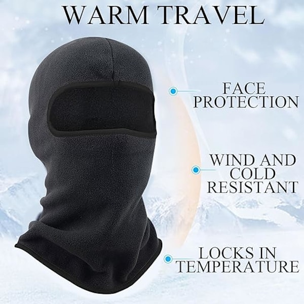 2 kpl Moottoripyörä Balaclava, Miesten ja Naisten Balaclava, Tuulenpitävä Balaclava, Lämmin Hiihtosuoja, Talvimaskit Ulkoilmakäyttöön, Moottoripyörä Sno