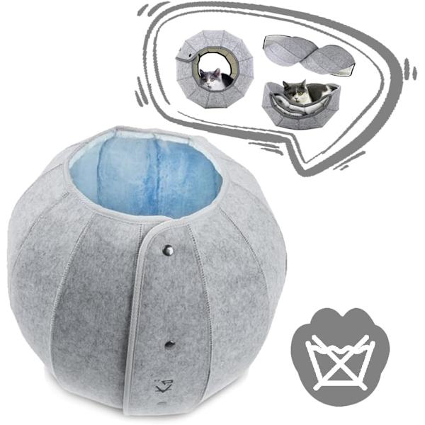 Hopfällbar Peekaboo Cat Donut Tunnel Bed, Olika cirkelformade kattleksaker