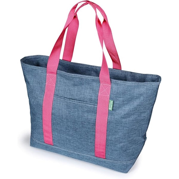 Extra Large Tote Bag for Women or Men with Zipper, Everyday Bag for Work, Travel Bag, Gym Bag （blue）