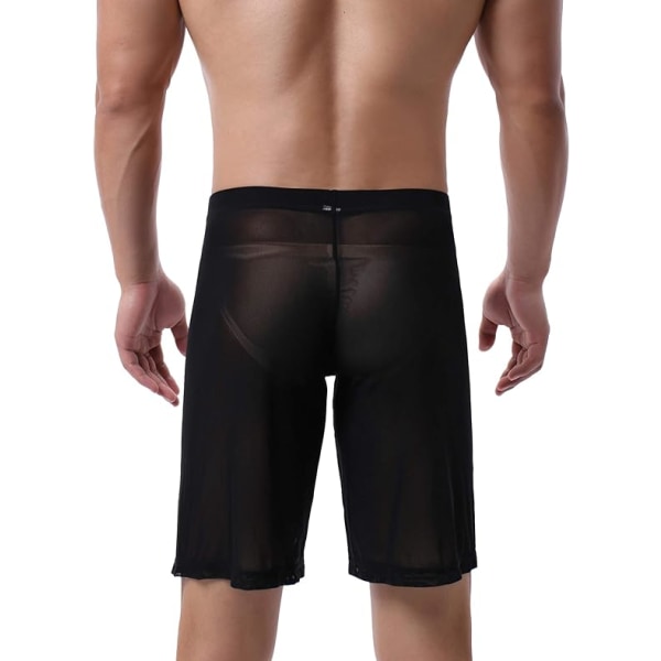 Men's See Through Shorts Mesh Loose Shorts Lounge Undertøy Cover up Boxer