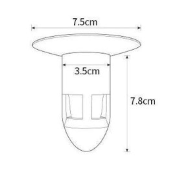 2 stk Anti-tilbakeflyt Dusjrenne for Bad og Kjøkken, Blå, 7,5 * 7,8 cm