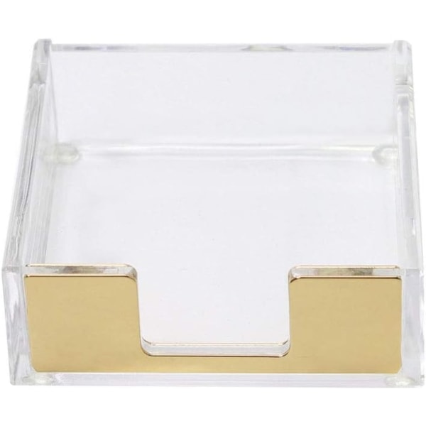 Memo Pad Holder Dispenser Rose Gold med gjennomsiktig skrivebordsutstyr Organizer Tilbehør