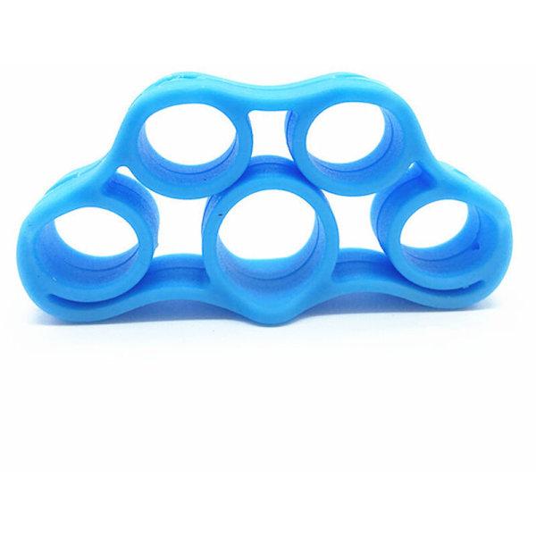 Lyseblå silikon finger treningstrekker mus hånd finger treningstrener liten fem finger fitness trekker-fingerstrekk treningsapparat, 6,6LB