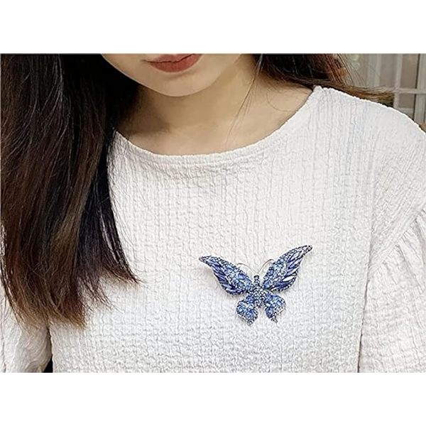 Rhinestone Butterfly Brosch Pin för Kvinnor Flickor Mode Utsökt