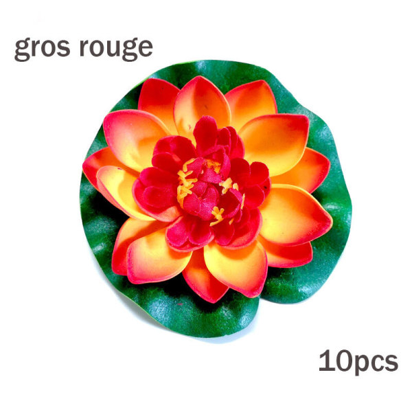 Flytende kunstige blomster Deco Realistic 10stk 10cm Lotusblomst til Gard