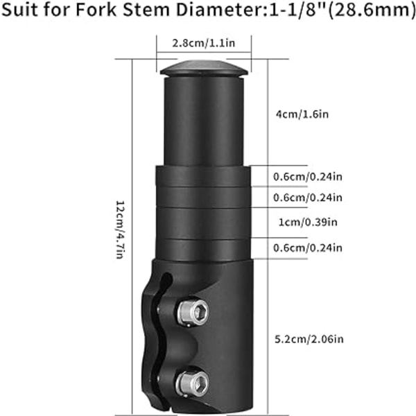 Cykelstyre Riser, MTB Cykelgaffel Förlängare Förlängare Riser Adapter