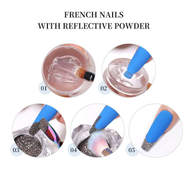 Silikone Nail Art Stempling Kit Fransk Design til Manicure Plade Stamp Polis